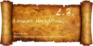 Lengyel Harkány névjegykártya